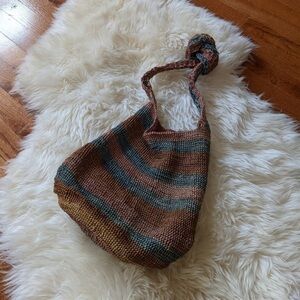 Vintage boho woven bag purse